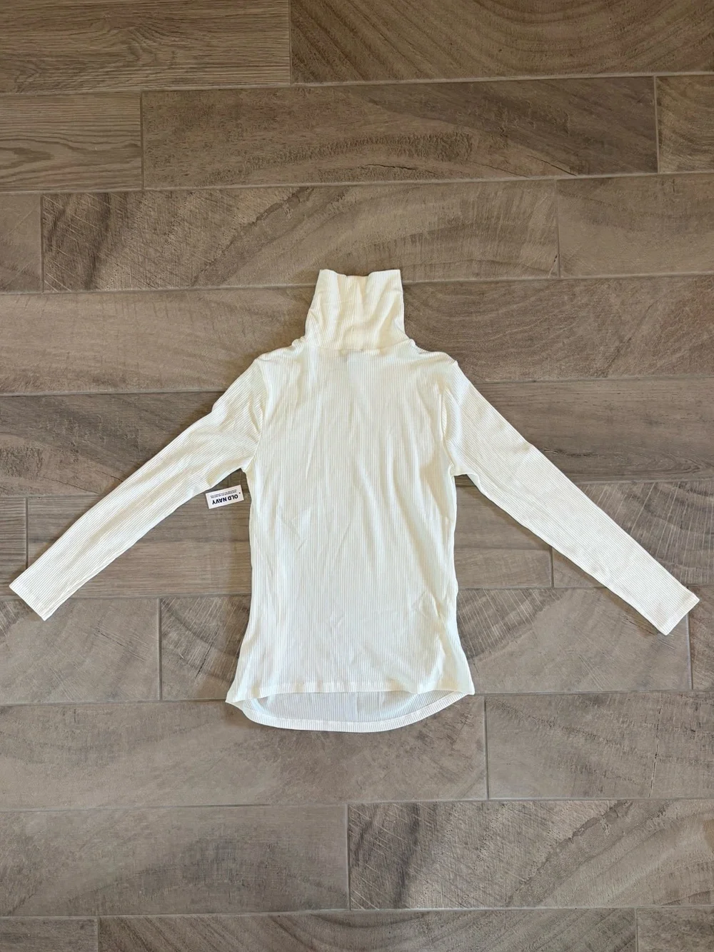 Old Navy Maternity Ribbed Turtleneck Long Sleeve Top - White - Size Medium - Picture 6 of 10